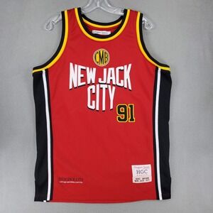 Headgear Classics New Jack City Jersey Mens L Red Nino Brown CMB 91 Basketball